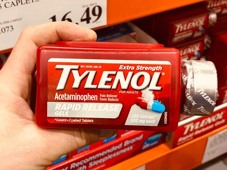 Grand récipient dose adulte de gels Tylenol